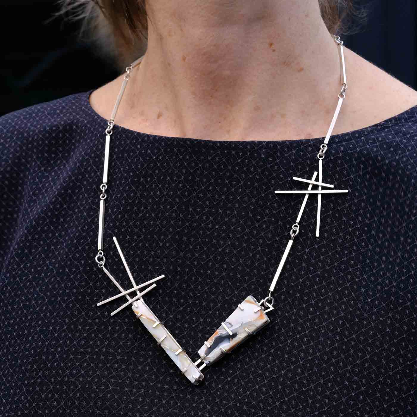 Legacy Neckpiece in Recycled Silver and Plastic